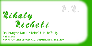 mihaly micheli business card